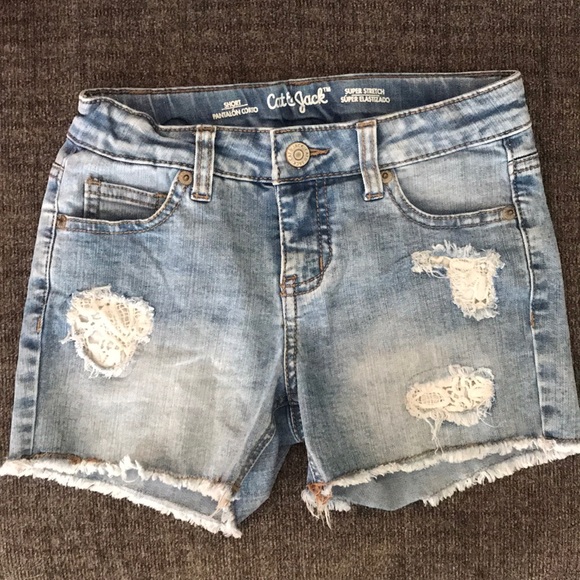 Cat&Jack-Super Stretch Denim Short w/Embellishment - Picture 1 of 5